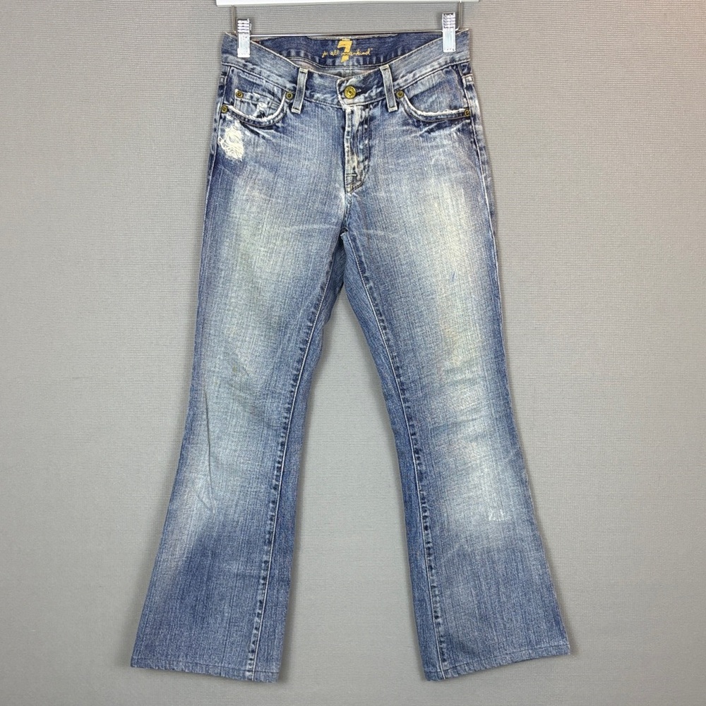 7 For All Mankind Light Blue Flare Jeans - Size 25